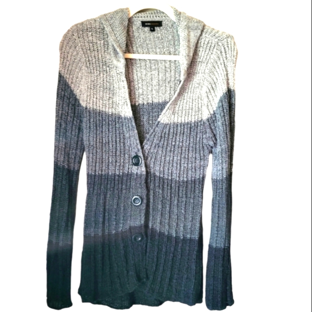 BCBG Hooded Cardigan Sweater - size L
